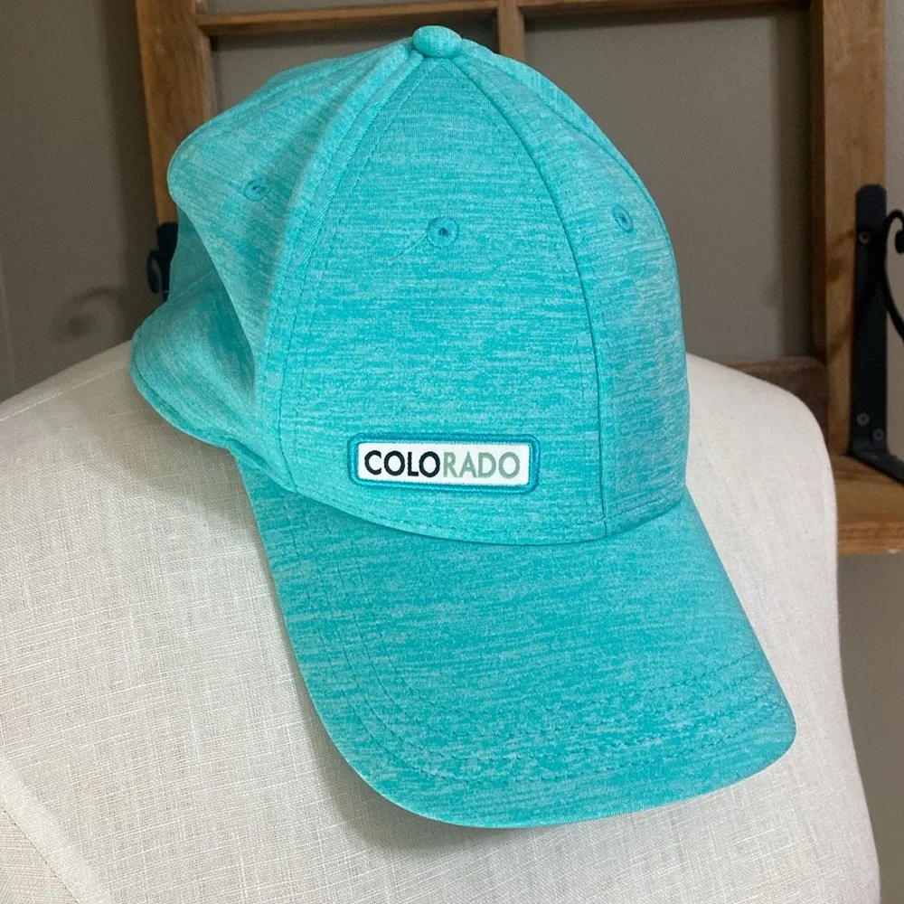 Colorado sea foam green & white Adjustable ball Cap hat